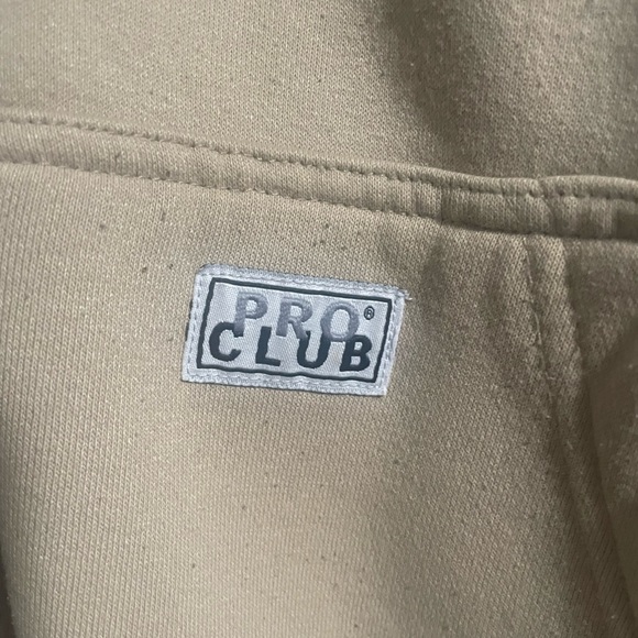 Men’s Pro Club Zip Up LARGE Tan - Picture 5 of 7